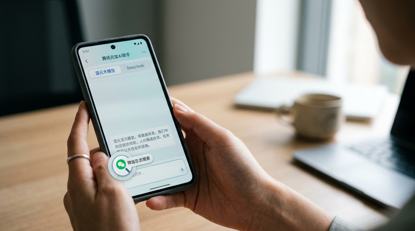 元宝 AI 腾讯免费助手双模型界面