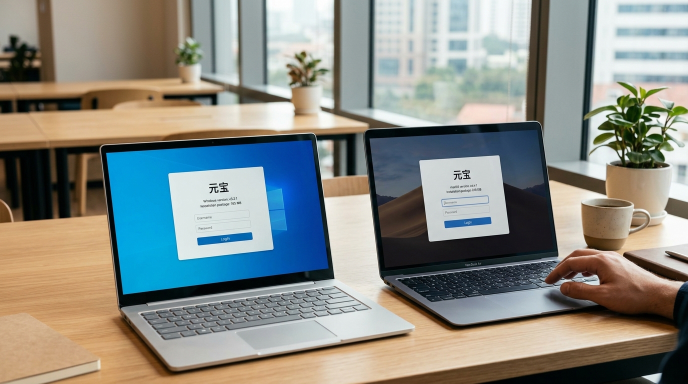 元宝电脑版支持 Windows 和 macOS 系统配置要求