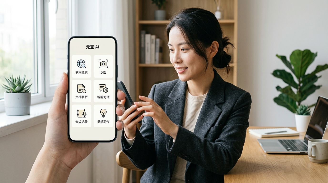 元宝 AI 核心功能界面